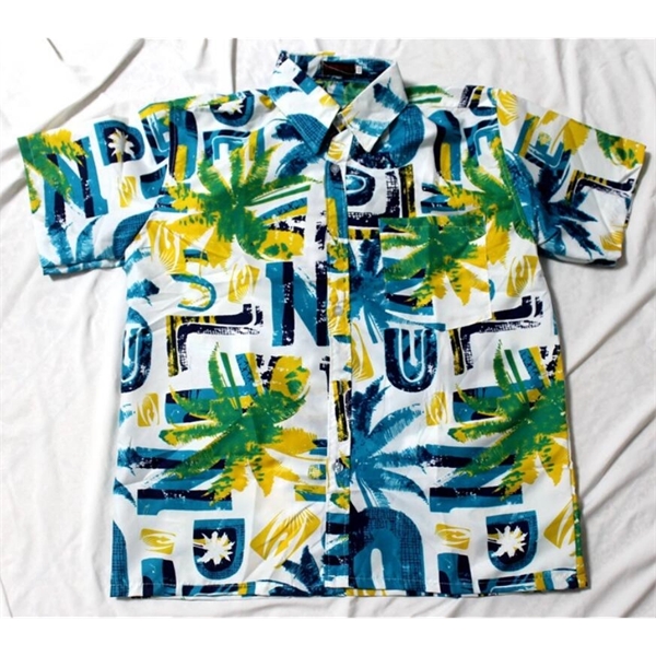 Unisex full color  Imprinted Hawaiian Camp Beach Shirt - Unisex full color  Imprinted Hawaiian Camp Beach Shirt - Image 15 of 22