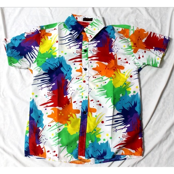 Unisex full color  Imprinted Hawaiian Camp Beach Shirt - Unisex full color  Imprinted Hawaiian Camp Beach Shirt - Image 17 of 22