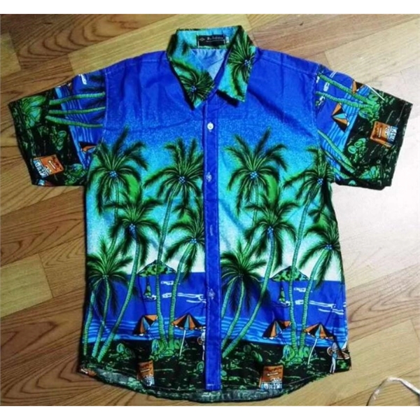 Unisex full color  Imprinted Hawaiian Camp Beach Shirt - Unisex full color  Imprinted Hawaiian Camp Beach Shirt - Image 19 of 22