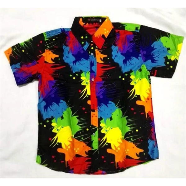 Unisex full color  Imprinted Hawaiian Camp Beach Shirt - Unisex full color  Imprinted Hawaiian Camp Beach Shirt - Image 20 of 22
