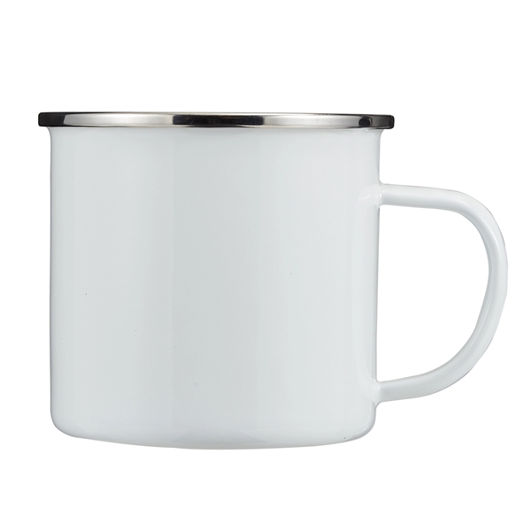 Customized Enamel Camp Cups with Stainless Rim (16 Oz.)
