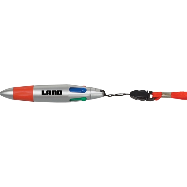 Custom 4-Color Pen on a Lanyard