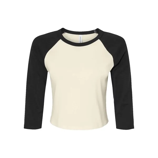 BELLA + CANVAS Women's Micro Rib Three-Quarter Raglan Sle...