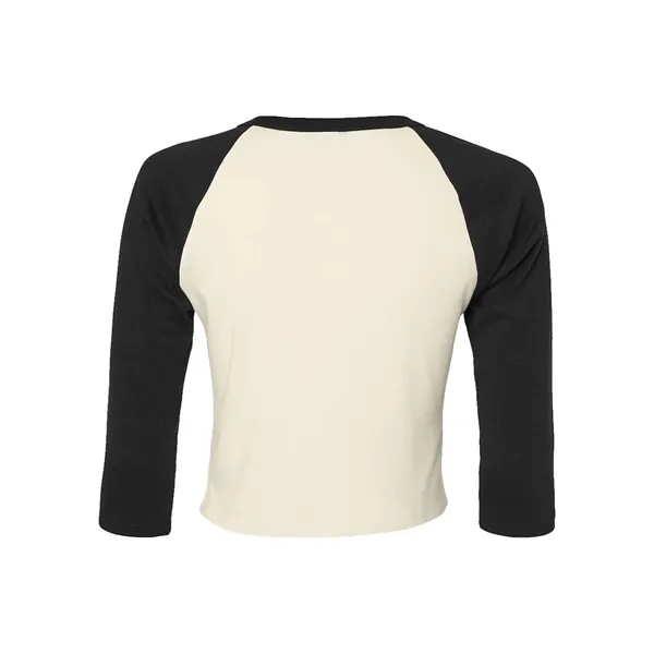 BELLA + CANVAS Women's Micro Rib Three-Quarter Raglan Sle...