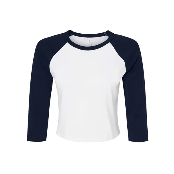 BELLA + CANVAS Women's Micro Rib Three-Quarter Raglan Sle...