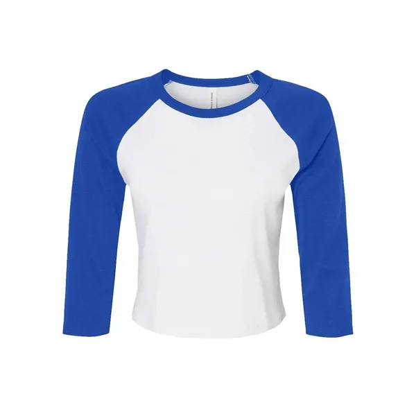 BELLA + CANVAS Women's Micro Rib Three-Quarter Raglan Sle...