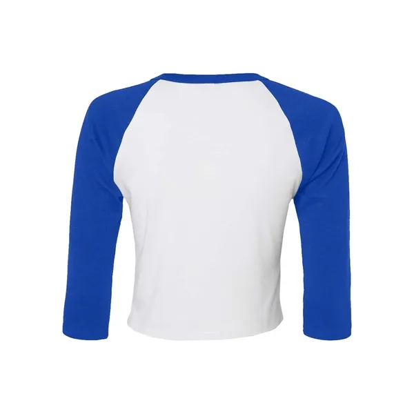 BELLA + CANVAS Women's Micro Rib Three-Quarter Raglan Sle...
