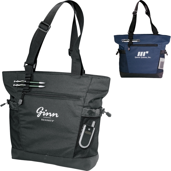 Urban Passage Zippered Travel Business Tote - Urban Passage Zippered Travel Business Tote - Image 2 of 12