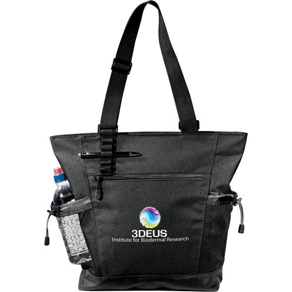 Urban Passage Zippered Travel Business Tote - Urban Passage Zippered Travel Business Tote - Image 3 of 12