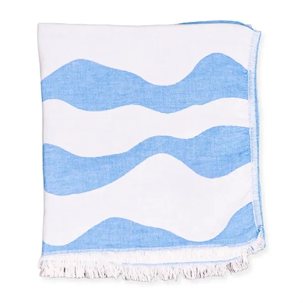 Custom Wavy Stripes Double Faced Peshtemal Towel