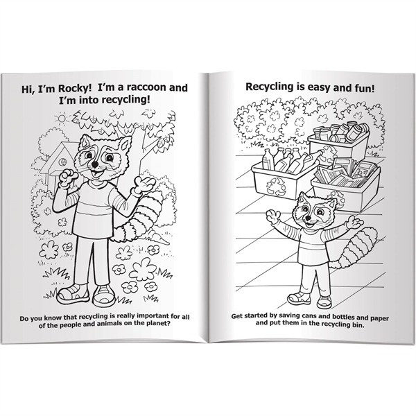 Coloring Book - Rocky the Recycling Raccoon - Coloring Book - Rocky the Recycling Raccoon - Image 2 of 3