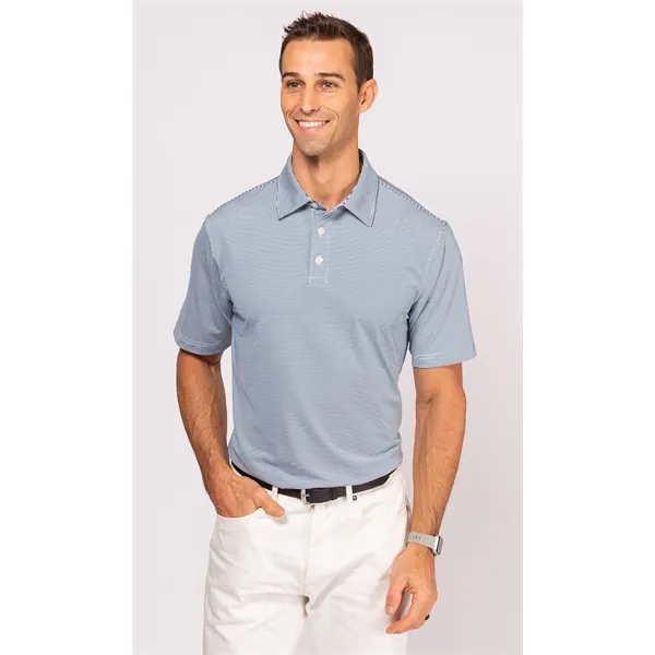 Custom OOBE Men's Charley Striped Performance Polo