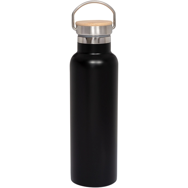 20 oz. Vacuum Bottle With Bamboo Lid - 20 oz. Vacuum Bottle With Bamboo Lid - Image 1 of 4