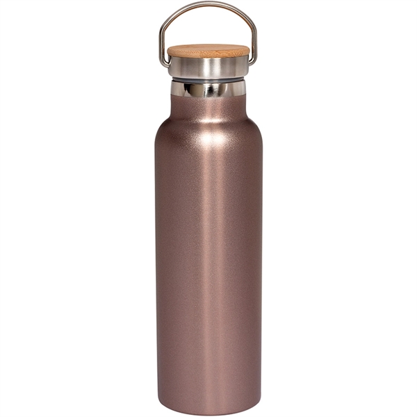 20 oz. Vacuum Bottle With Bamboo Lid - 20 oz. Vacuum Bottle With Bamboo Lid - Image 3 of 4