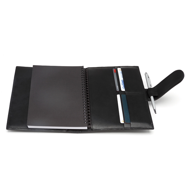 Handmade Medium Size Padfolio - Onyx Black - Handmade Medium Size Padfolio - Onyx Black - Image 5 of 7