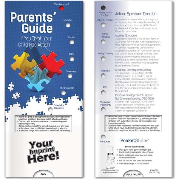 Custom Pocket Slider™ - Parents' Guide