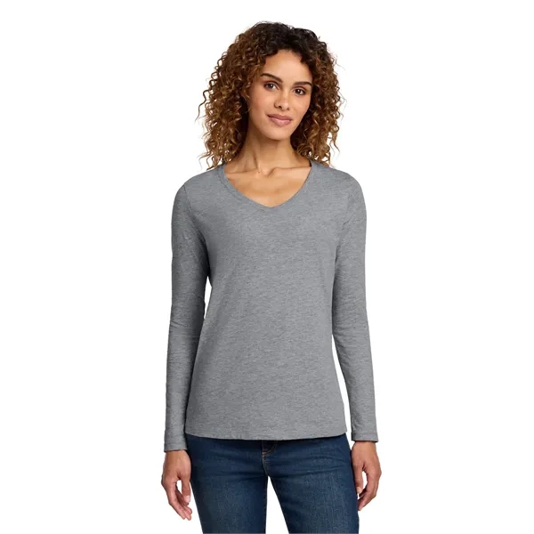 Custom Port & Co Women's Long Sleeve Fan Favorite V-Neck Tee.
