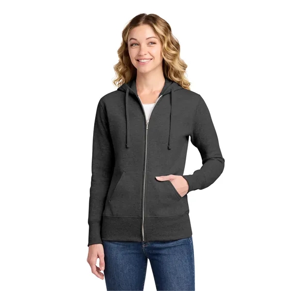 Port & Co Women's Core Fleece Full-Zip Hooded Sweatshirt.