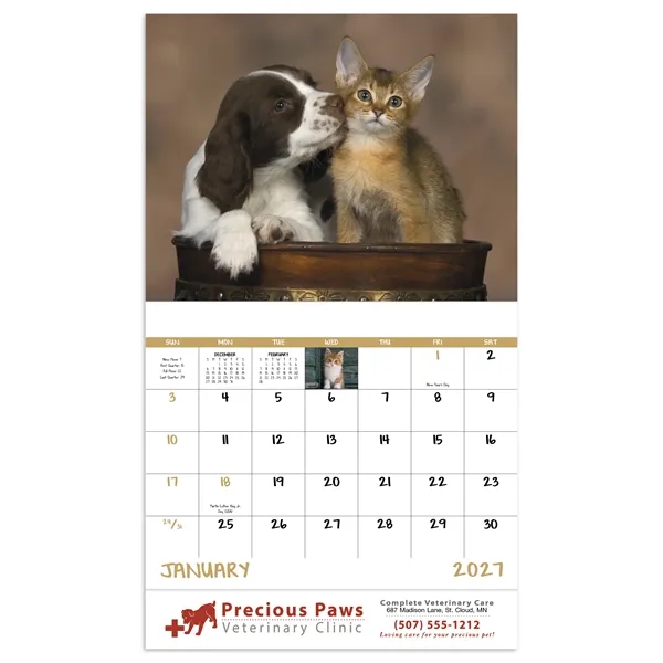 Good Value™ Puppies & Kittens - Stapled Calendar