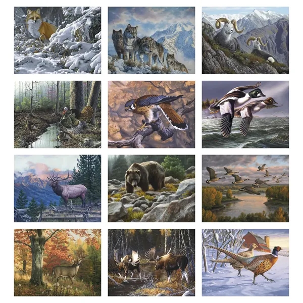 Good Value™ Wildlife Canvas - Stapled Calendar