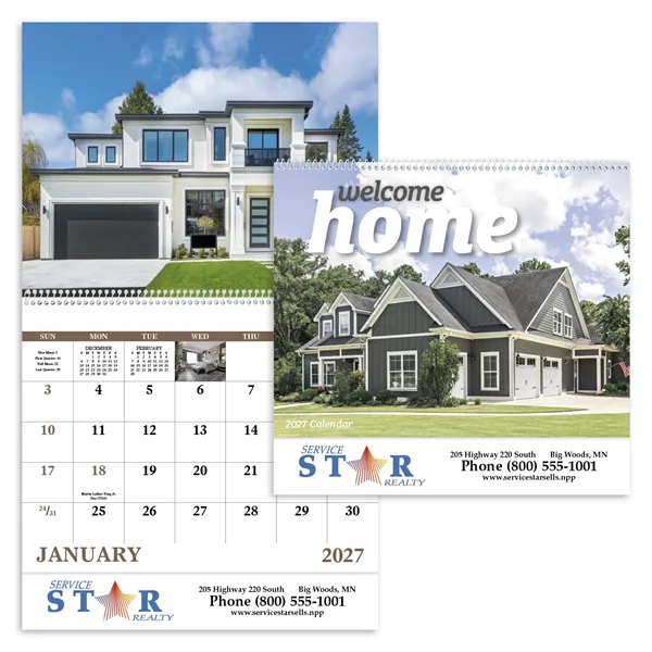 Custom Good Value™ Welcome Home - Spiral Calendar