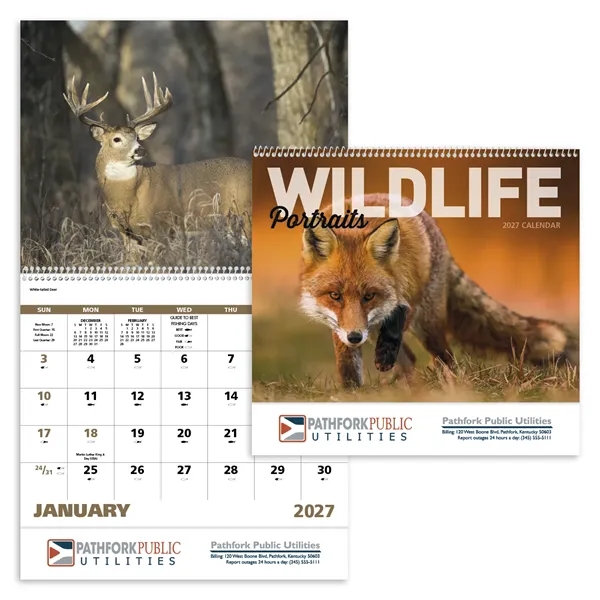 Custom Good Value™ Wildlife Portraits - Spiral Calendar