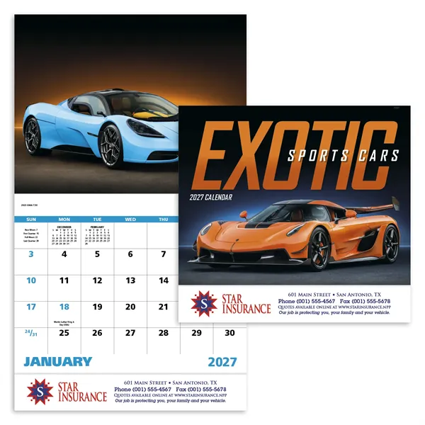 Good Value™ Exotic Sports Cars - Stapled Calendar