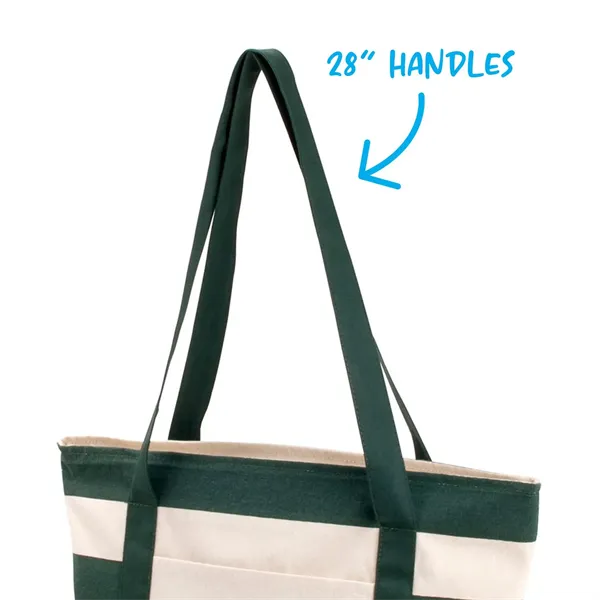 Striped Accent Boat Bag