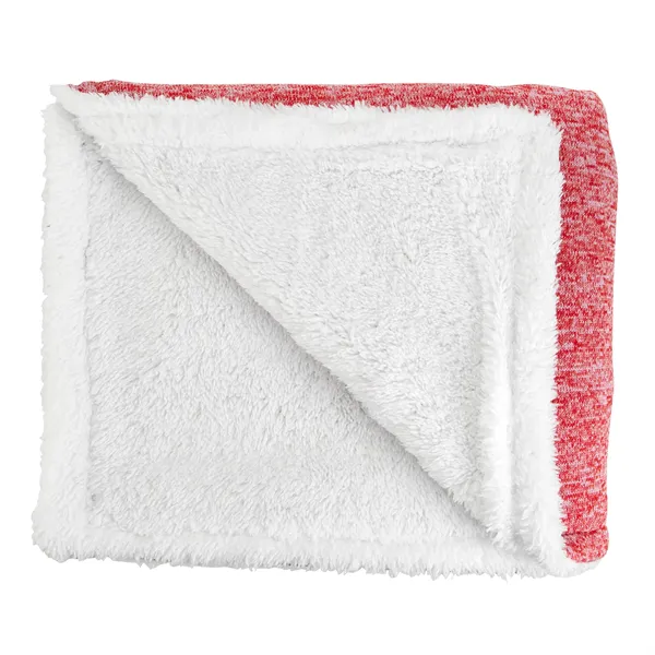 Sherpa-Backed Heathered Blanket