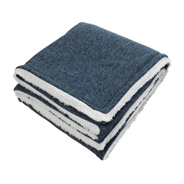 Sherpa-Backed Heathered Blanket
