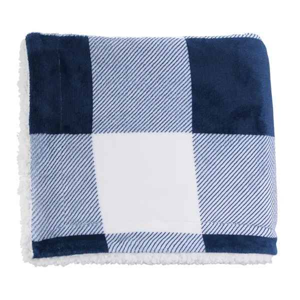 Custom Microfiber Plaid Sherpa Blanket