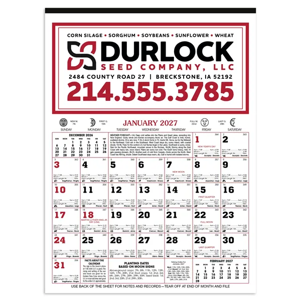 Skinner & Kennedy® 12-Sheet Almanac Calendar
