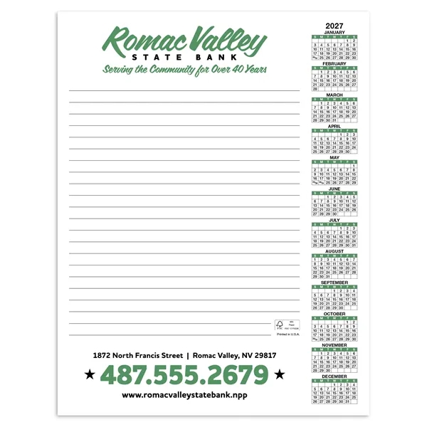 Skinner & Kennedy® Scratch Pad Calendar