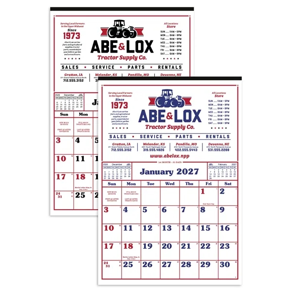 Skinner & Kennedy® Commercial 12-Sheet Calendar