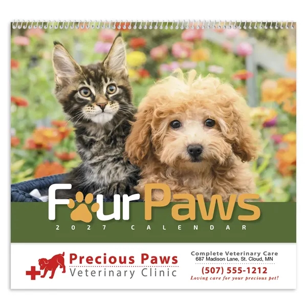 Products Four Paws Appointment Calendar - Spiral