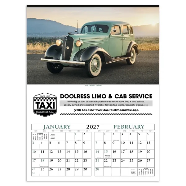 Triumph® Calendars Antique Cars Calendar