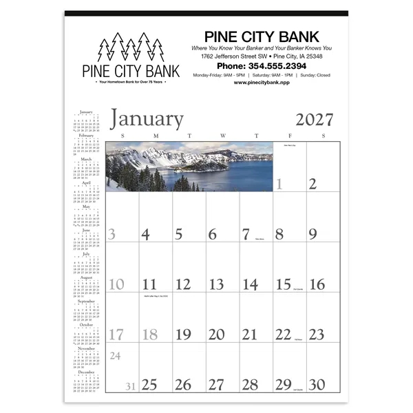 Triumph® Calendars Decorator Memo (White) Calendar