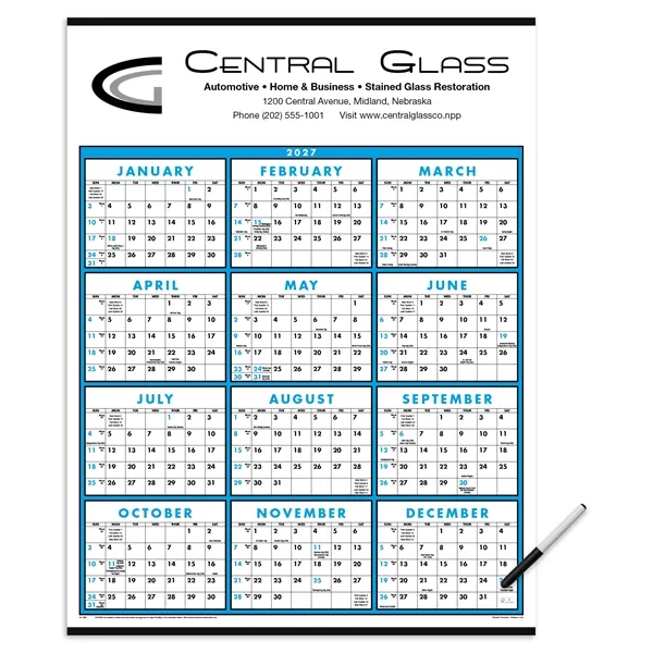 Triumph® Calendars Span-A-Year (Laminated with Marker) Ca...