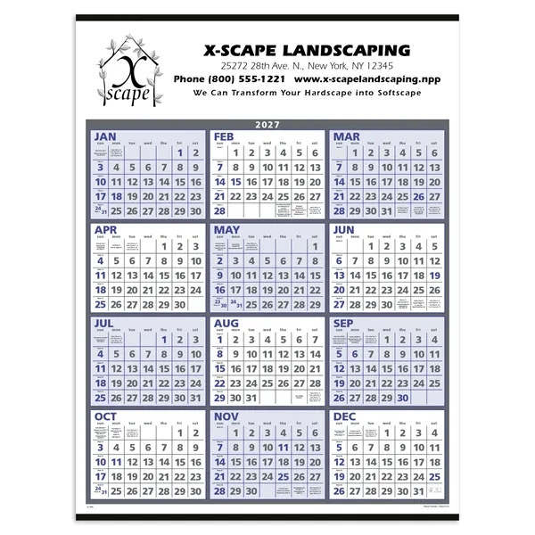 Custom Triumph® Calendars Span-A-Year Calendar