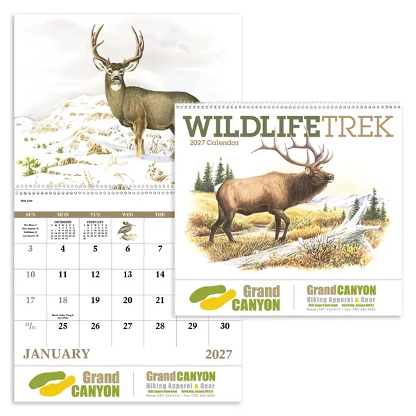 Custom Good Value™ Wildlife Trek - Spiral Calendar
