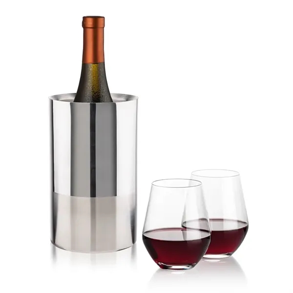 Catania Wine Cooler & Reina Stemless Wine Set