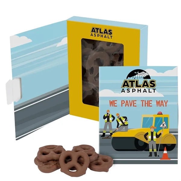 Book Window Box - Milk Chocolate Mini Pretzels