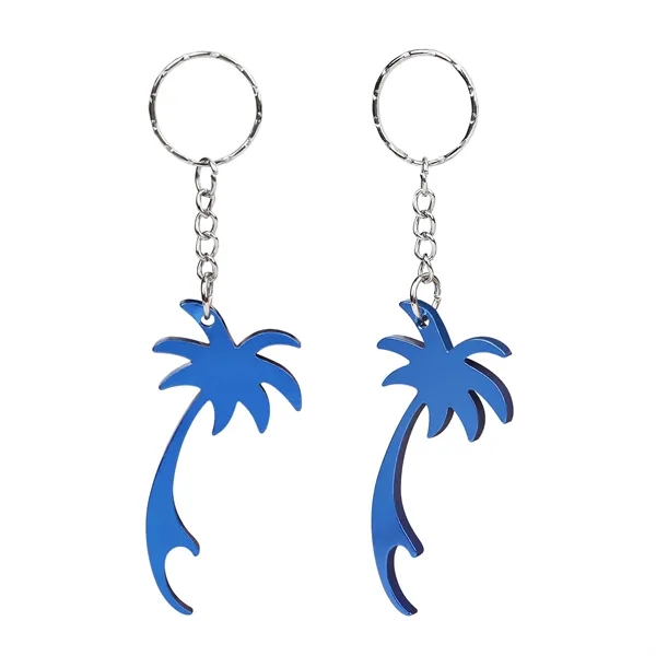 Palm Tree Shaped Metal Bottle Opener Keychain