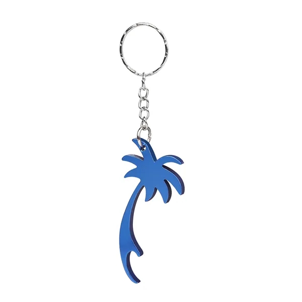 Palm Tree Shaped Metal Bottle Opener Keychain