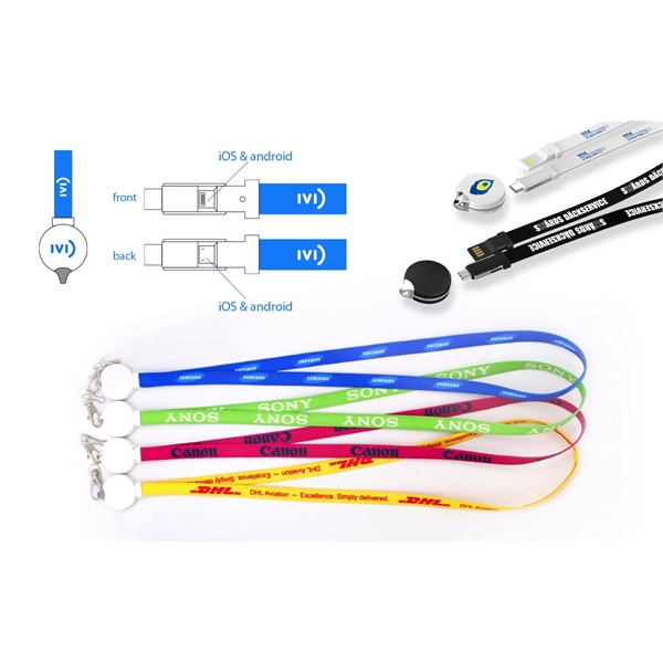 3-in-1 Round Lanyard Charging Cable - 3-in-1 Round Lanyard Charging Cable - Image 3 of 4