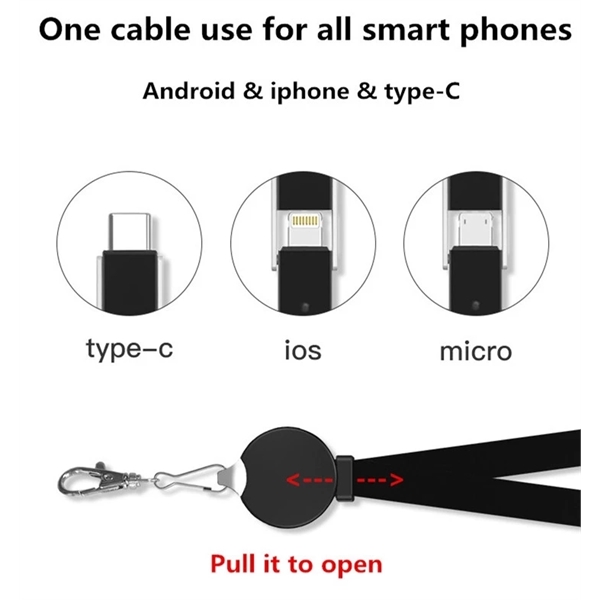 3-in-1 Round Lanyard Charging Cable - 3-in-1 Round Lanyard Charging Cable - Image 4 of 4