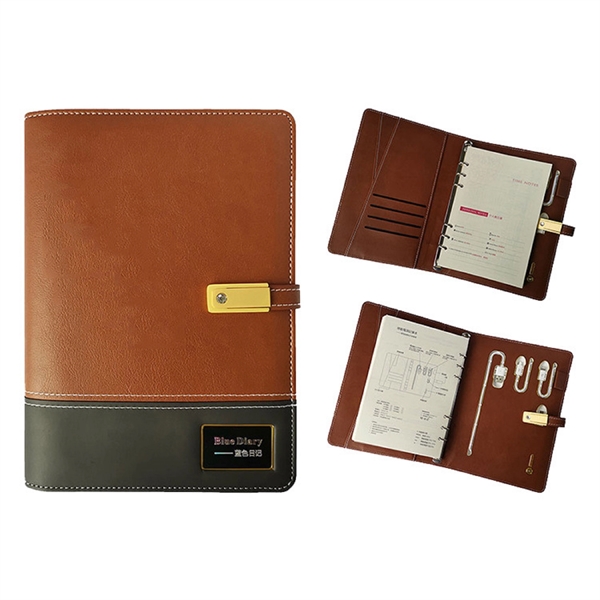 Diary Notebook with Power Bank and USB Flash Drive - Diary Notebook with Power Bank and USB Flash Drive - Image 0 of 1