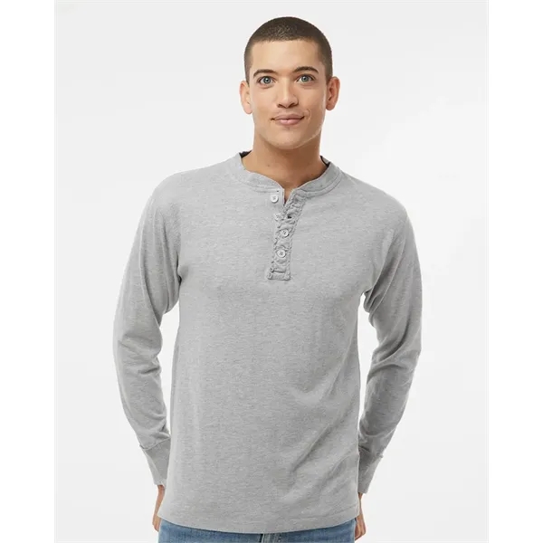 J. America Men's Vintage Brushed Jersey Henley