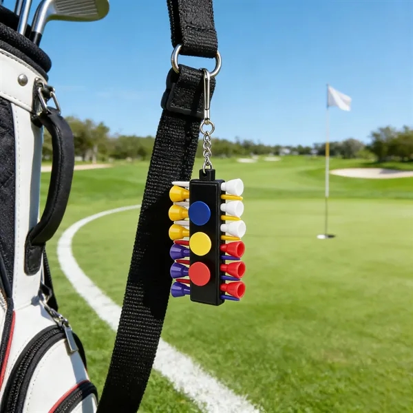 Portable Golf Ball Tee Holder Kit