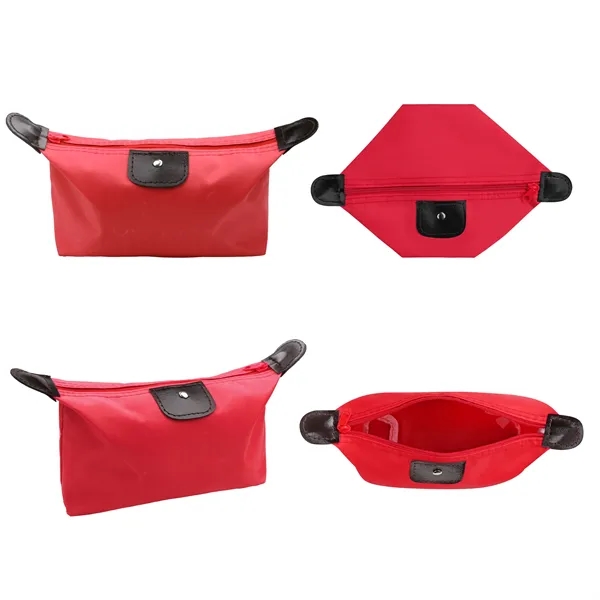 Polyester Small Travel Makeup Bag W/ Zipper